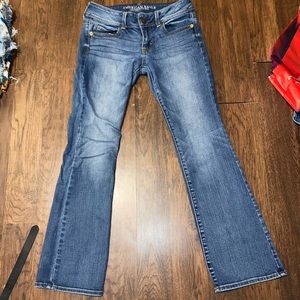 AEO Light Wash Kick Boot Jeans